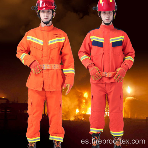 Tejido de traje de rescate de emergencia de fuego aramid rojo